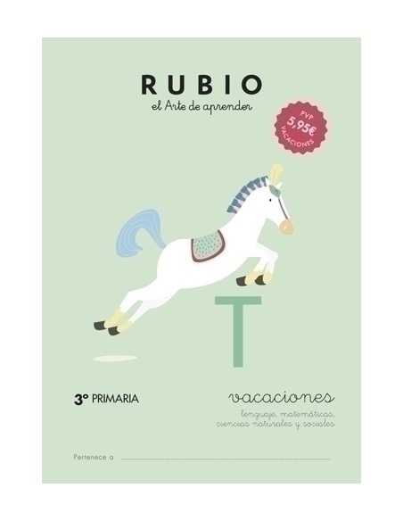 CUADERNO RUBIO A4 VACACIONES 3º PRIMARIA - Pack de 5 unidades